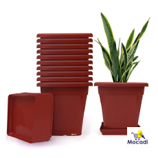 Livzing Square Plastic Flower Pot...