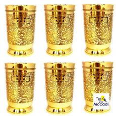 Mughal Design Etching Finish Brass...