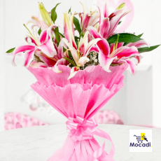 Pink Oriental Lilies