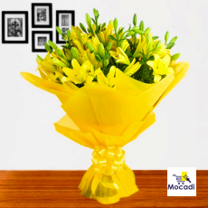 Yellow Lilies Bouquet