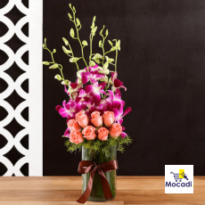 Roses & Orchids Vase