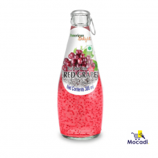  Basil Seed Drink Red Grape Fruit...